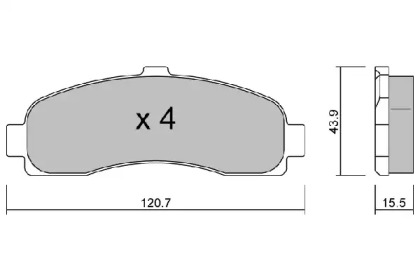 Комплект тормозных колодок (AISIN: BPNI-1914)